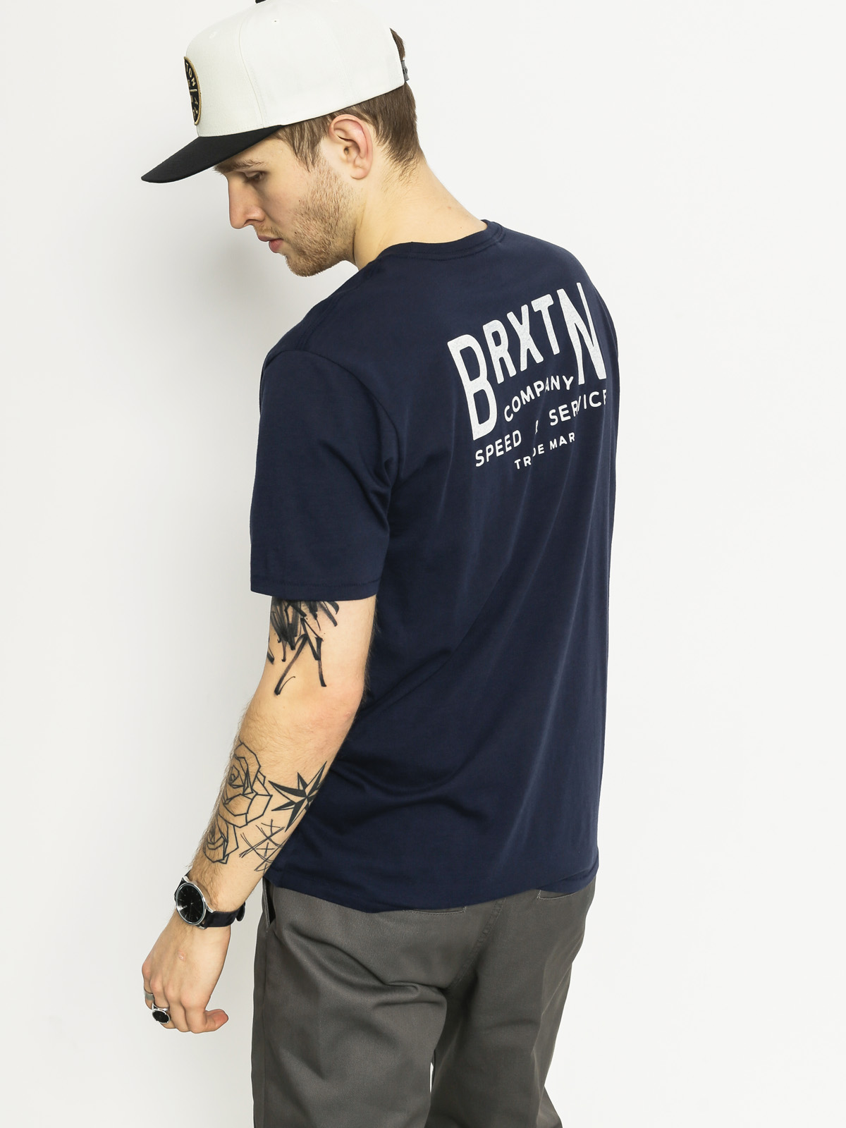 Brixton T-Shirt Langley Prem (navy)