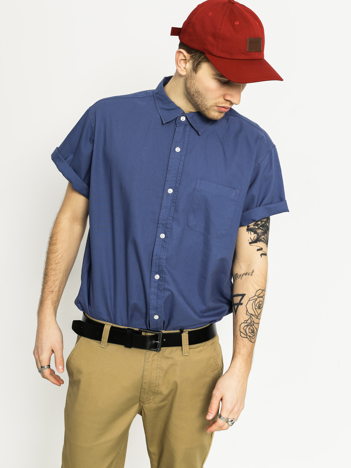 Brixton Hemd Alder (deep blue)