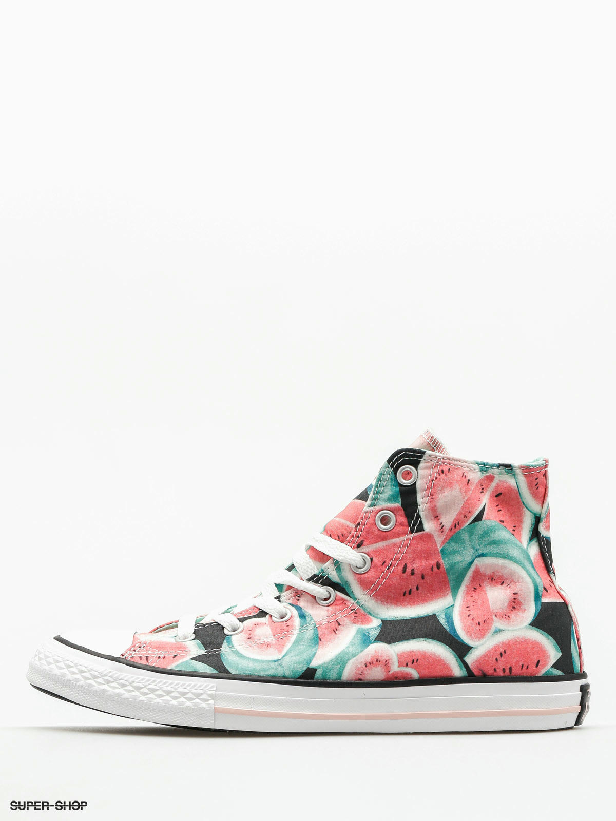 Pink and outlet green chuck taylors