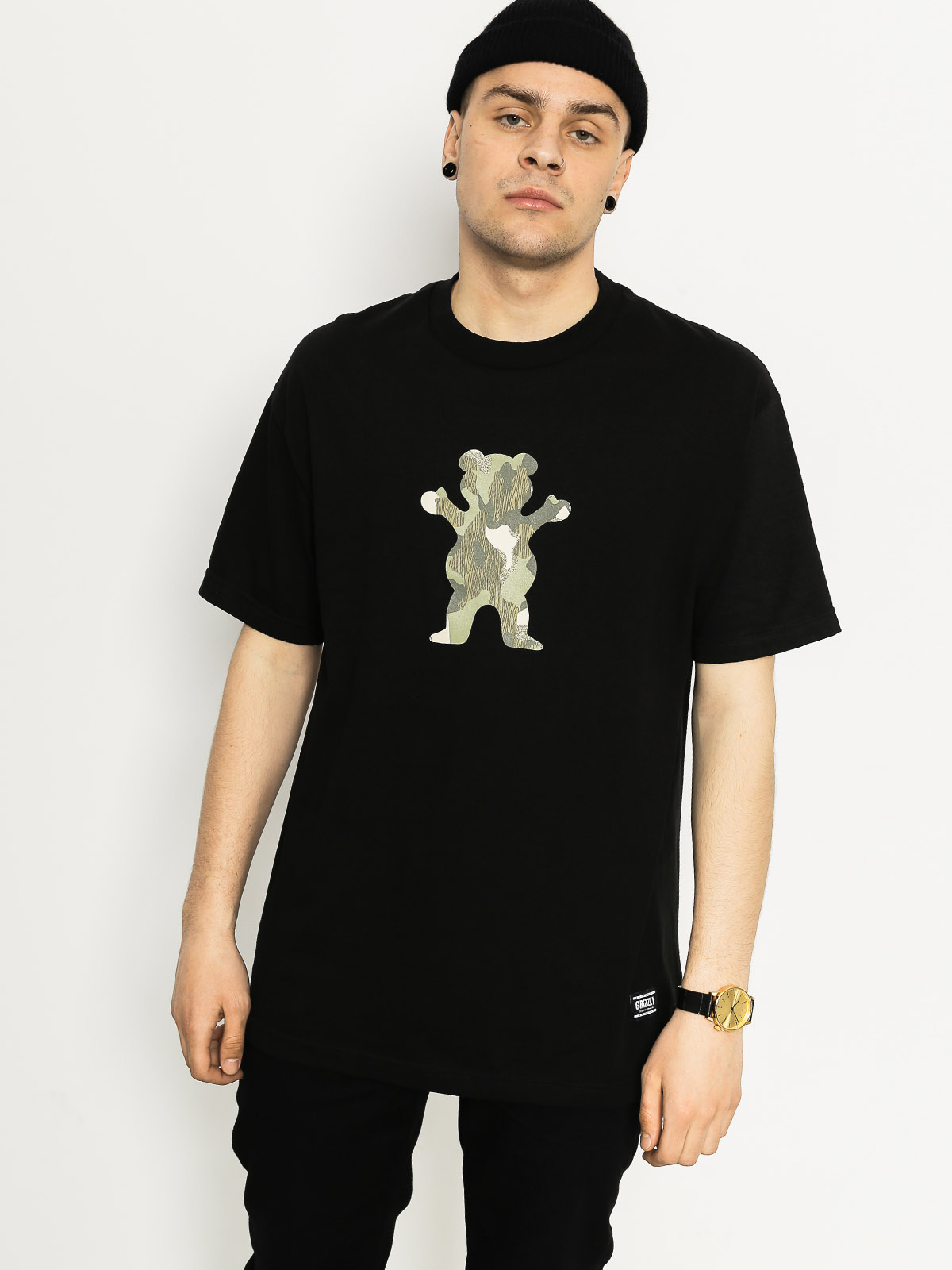 Grizzly Griptape T-shirt Kayak Og Bear (black)
