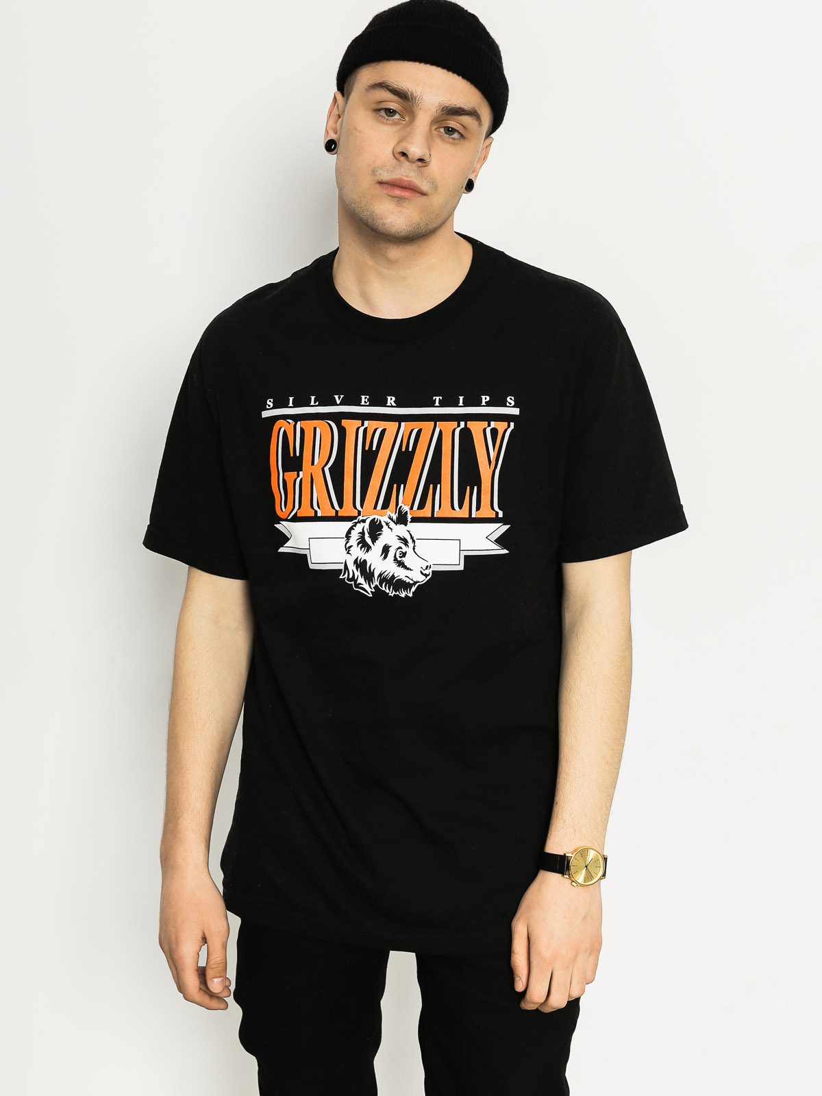 Grizzly Griptape T-Shirt Silver Tip Cup (black)