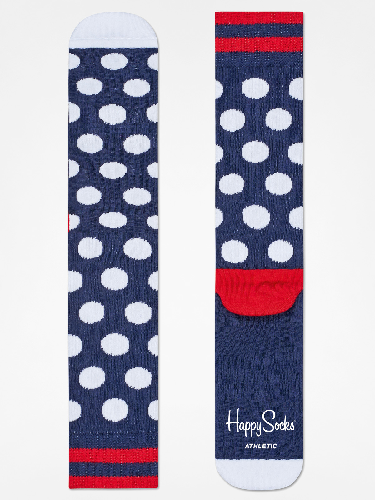 Happy Socks Socks Athletic Big Dot (navy/red/white)