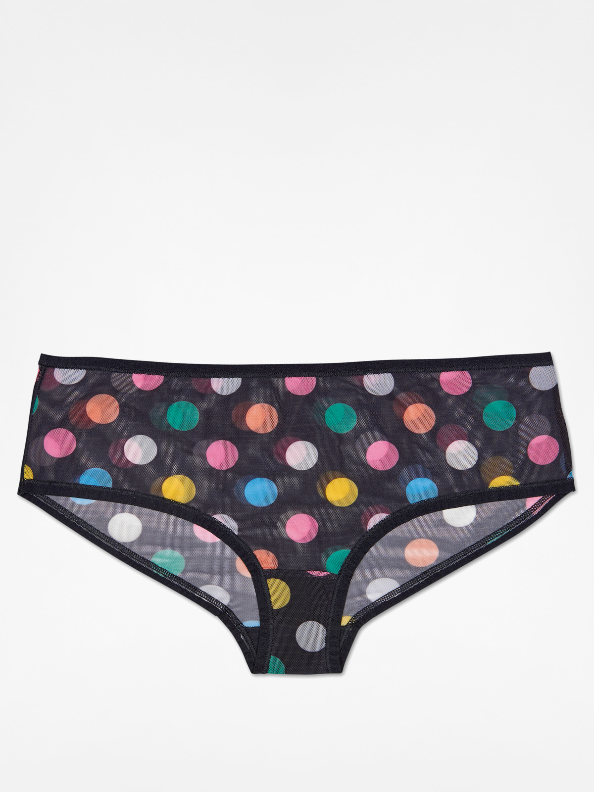 Happy Socks Underwear Big Dot Mesh Hipster Wmn (black)