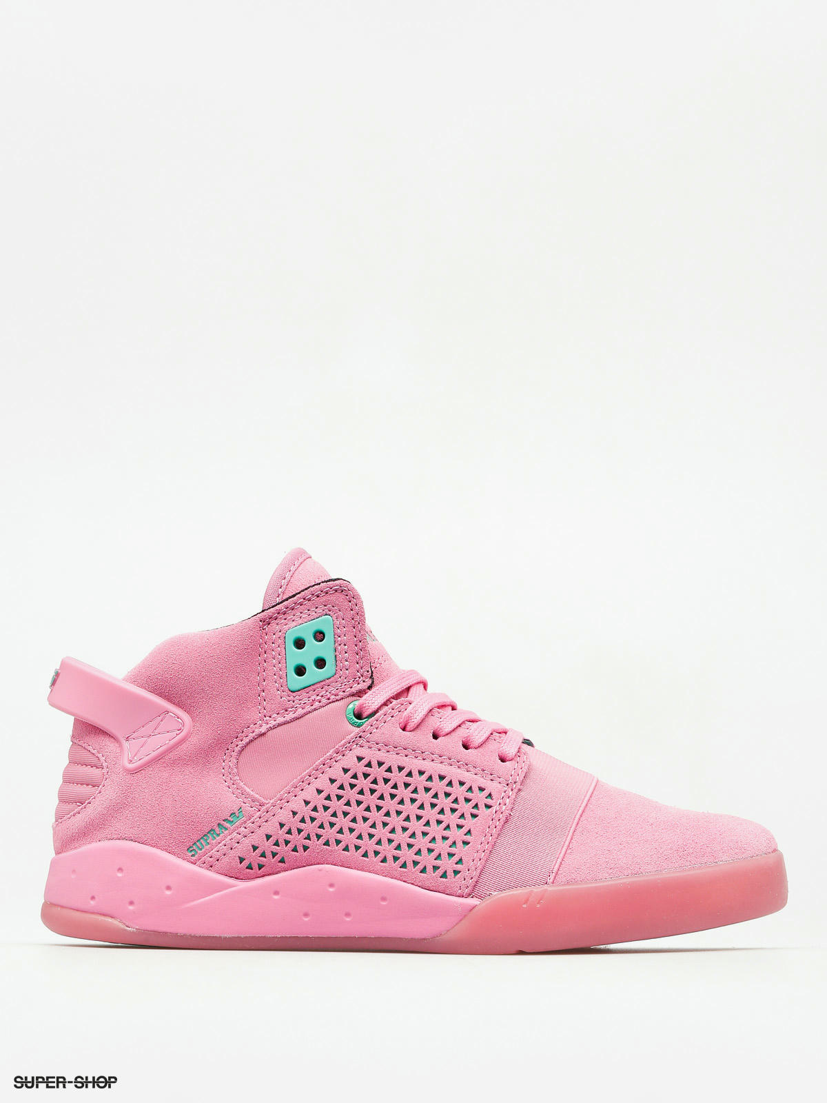 Supra skytop high outlet tops grey/pink womens