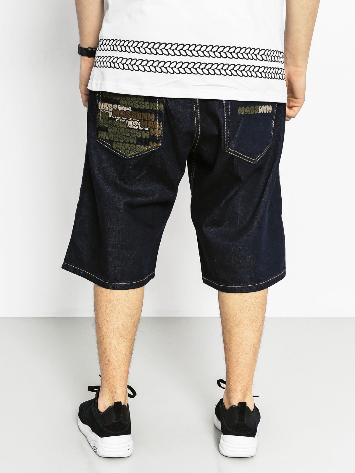 MassDnm Shorts Phat Camo Baggy Fit (dark rinse)
