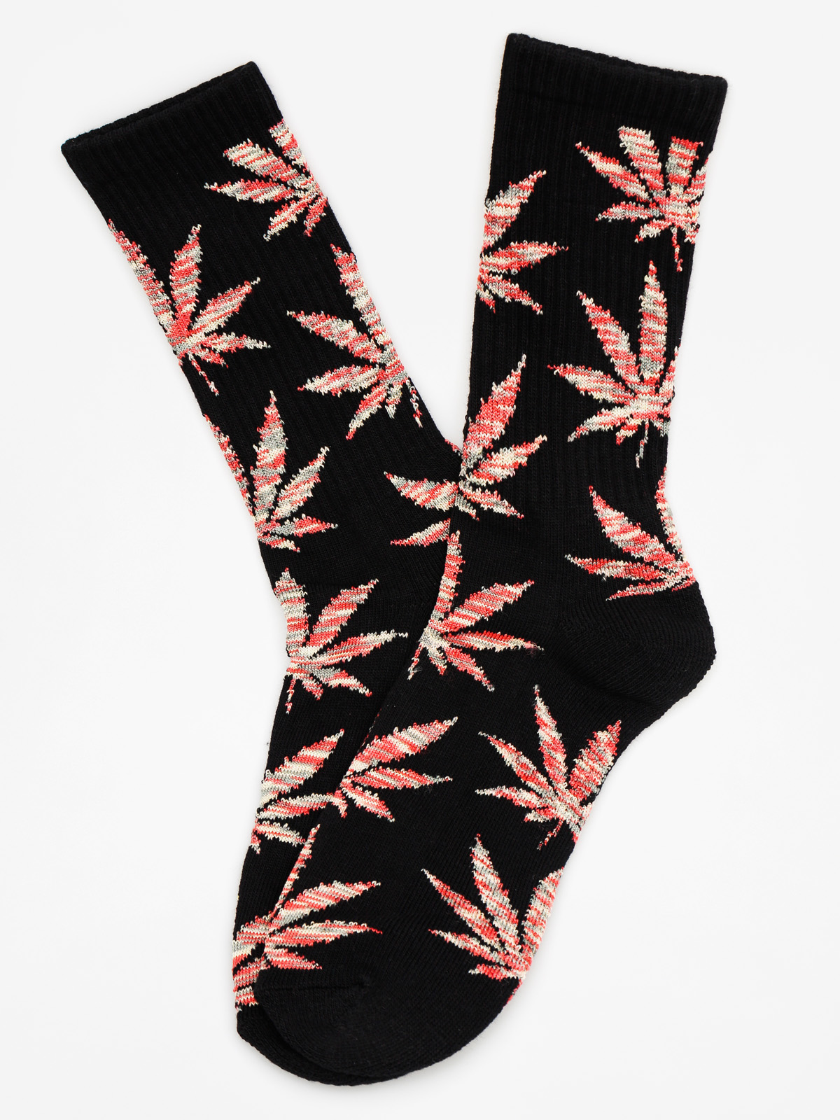 HUF Socks Melange Plantlife (black/red)