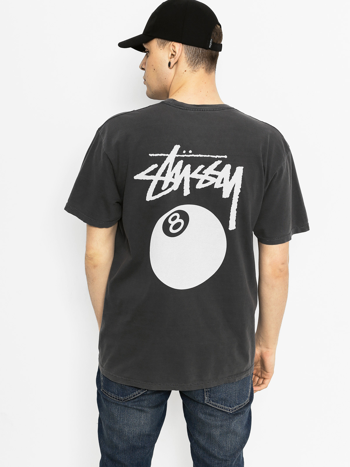 Stussy T-shirt 8 Ball Pig Dyed - grey (black)