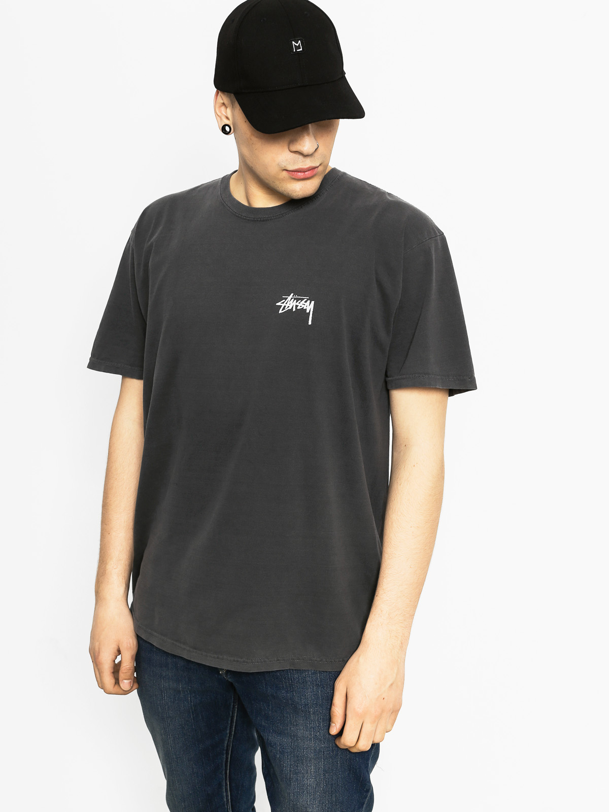 Stussy T-shirt 8 Ball Pig Dyed - grey (black)
