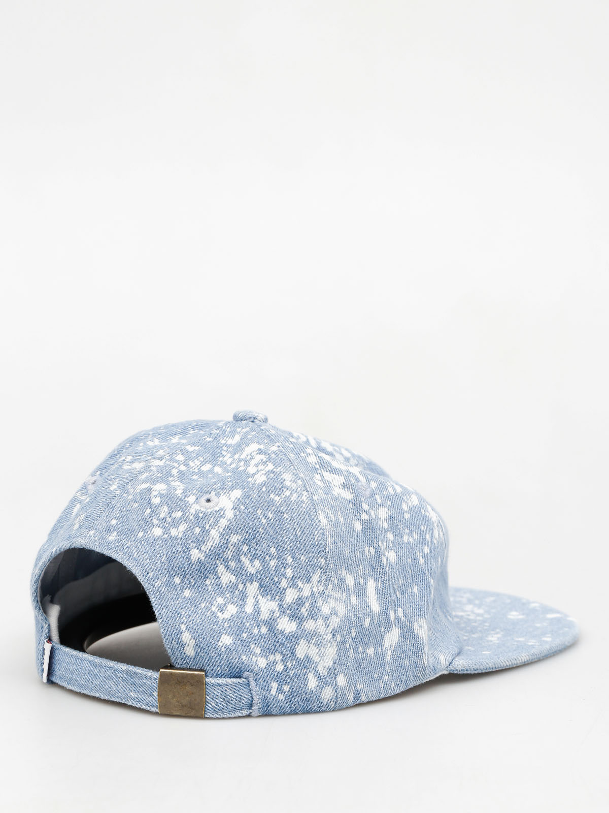 HUF Cap Bleached Denim Crest 6 Panel ZD (overbleached splatter)