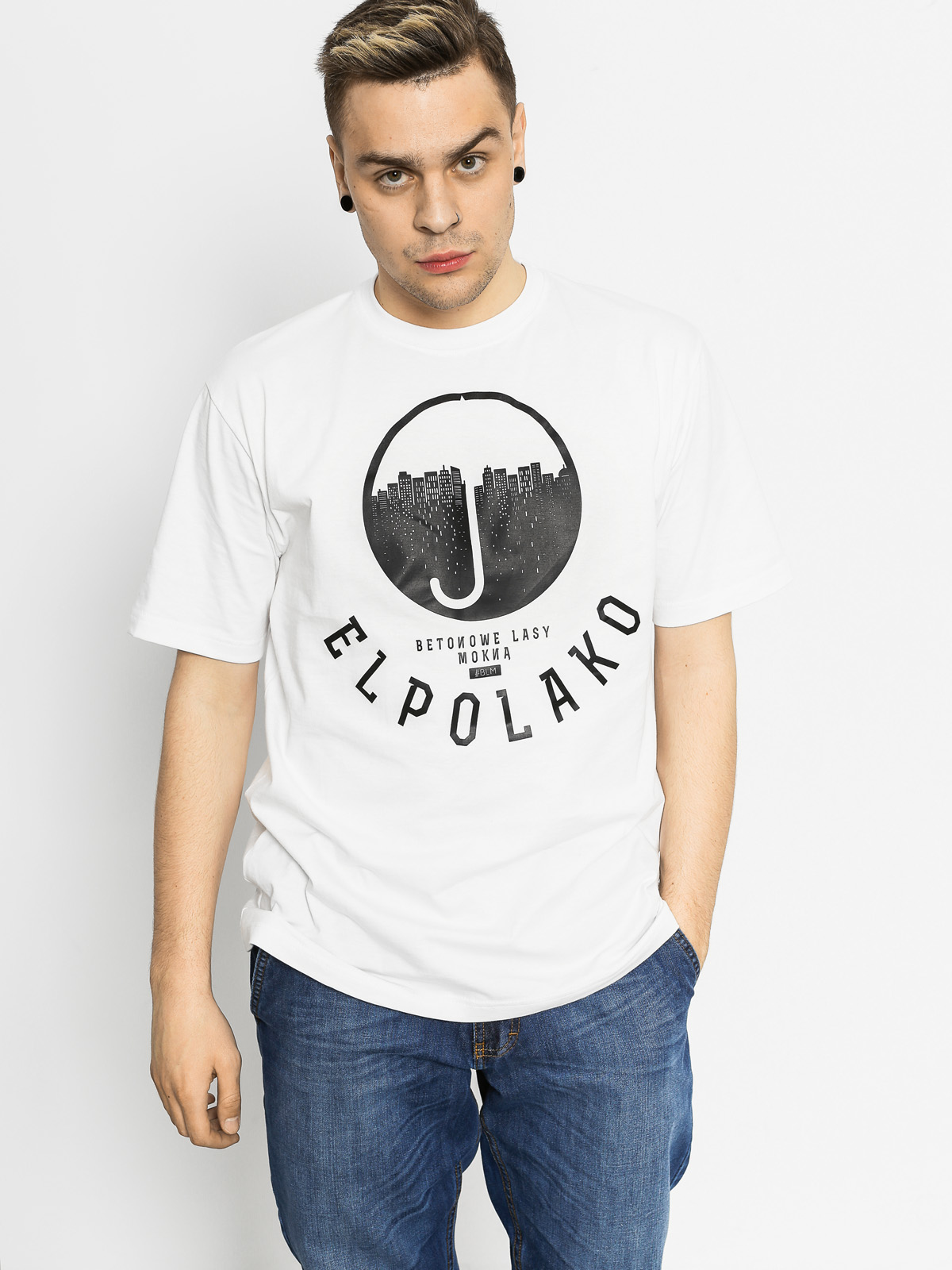 El Polako T-shirt Umbrela (white)