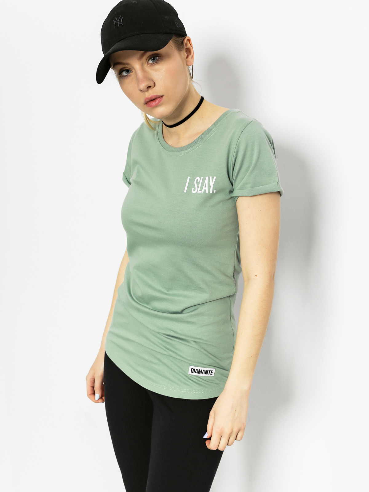Diamante Wear T-Shirt I Slay Wmn (green)