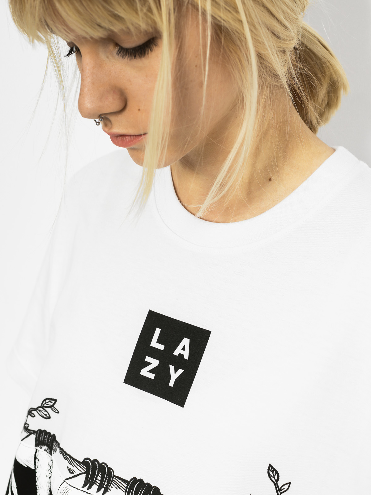 Diamante Wear T-shirt Lazy (white)