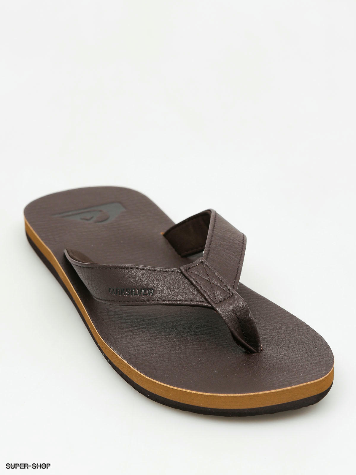 quiksilver brown flip flops