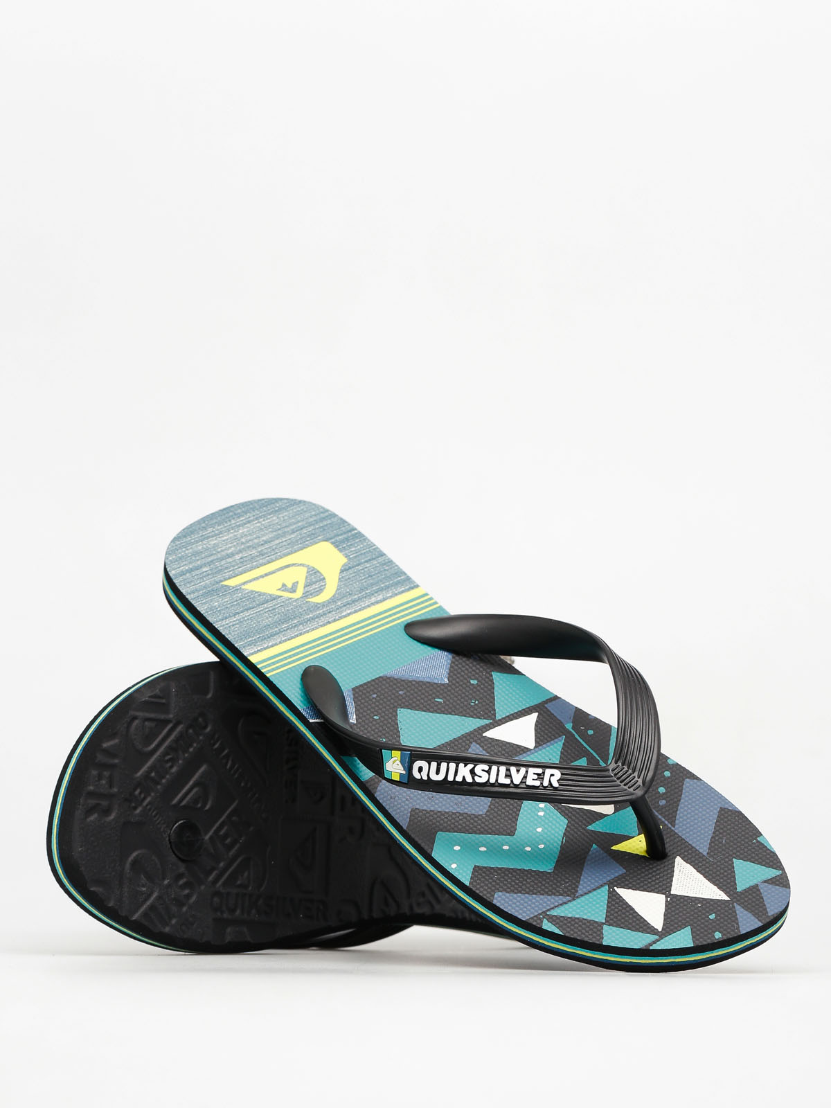 Quiksilver Flip Flops Molokai Slablapu (black/teal/yellow)