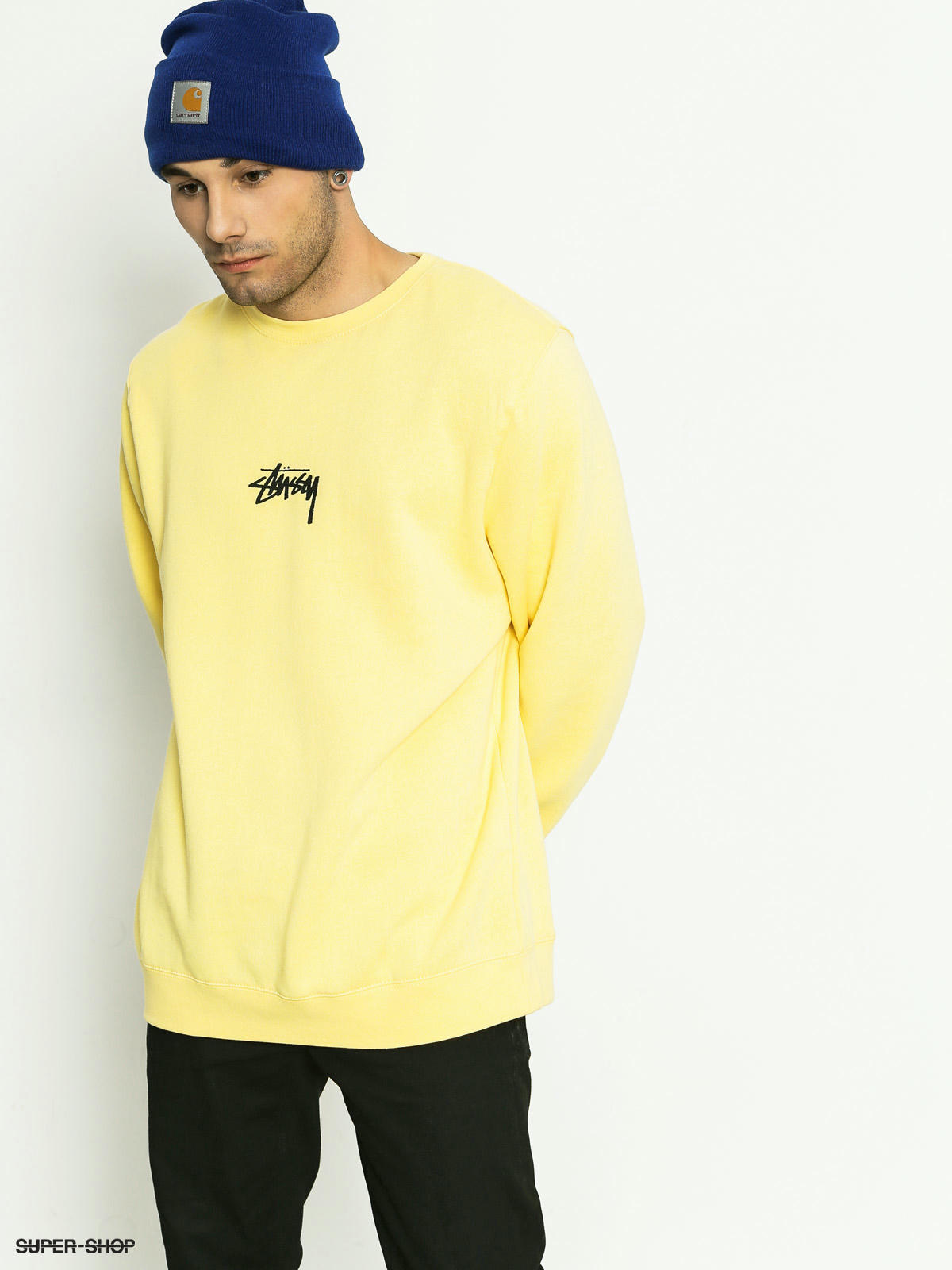 pale yellow crew neck