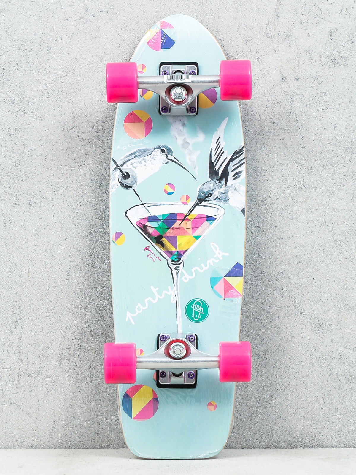 Fish Skateboards Cruiser Party (silver/magenta)