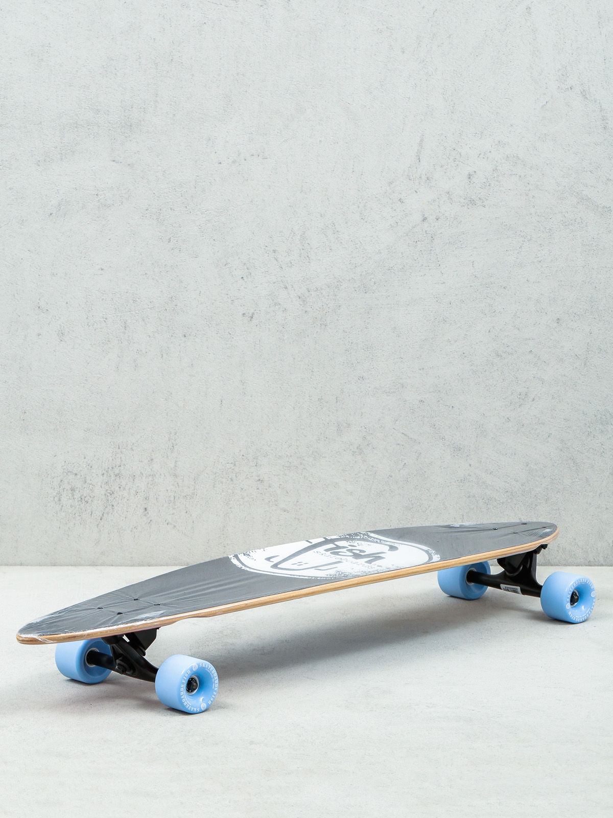 Fish Skateboards Longboard DerDorsh (black/summer blue)