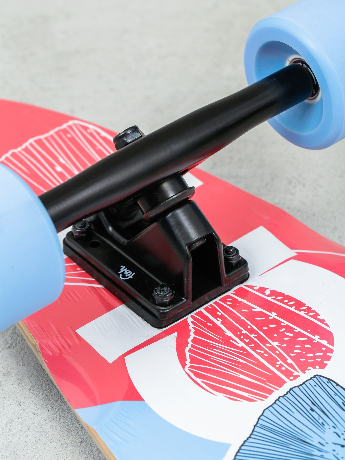 Fish Skateboards Longboard DerDorsh (black/summer blue)
