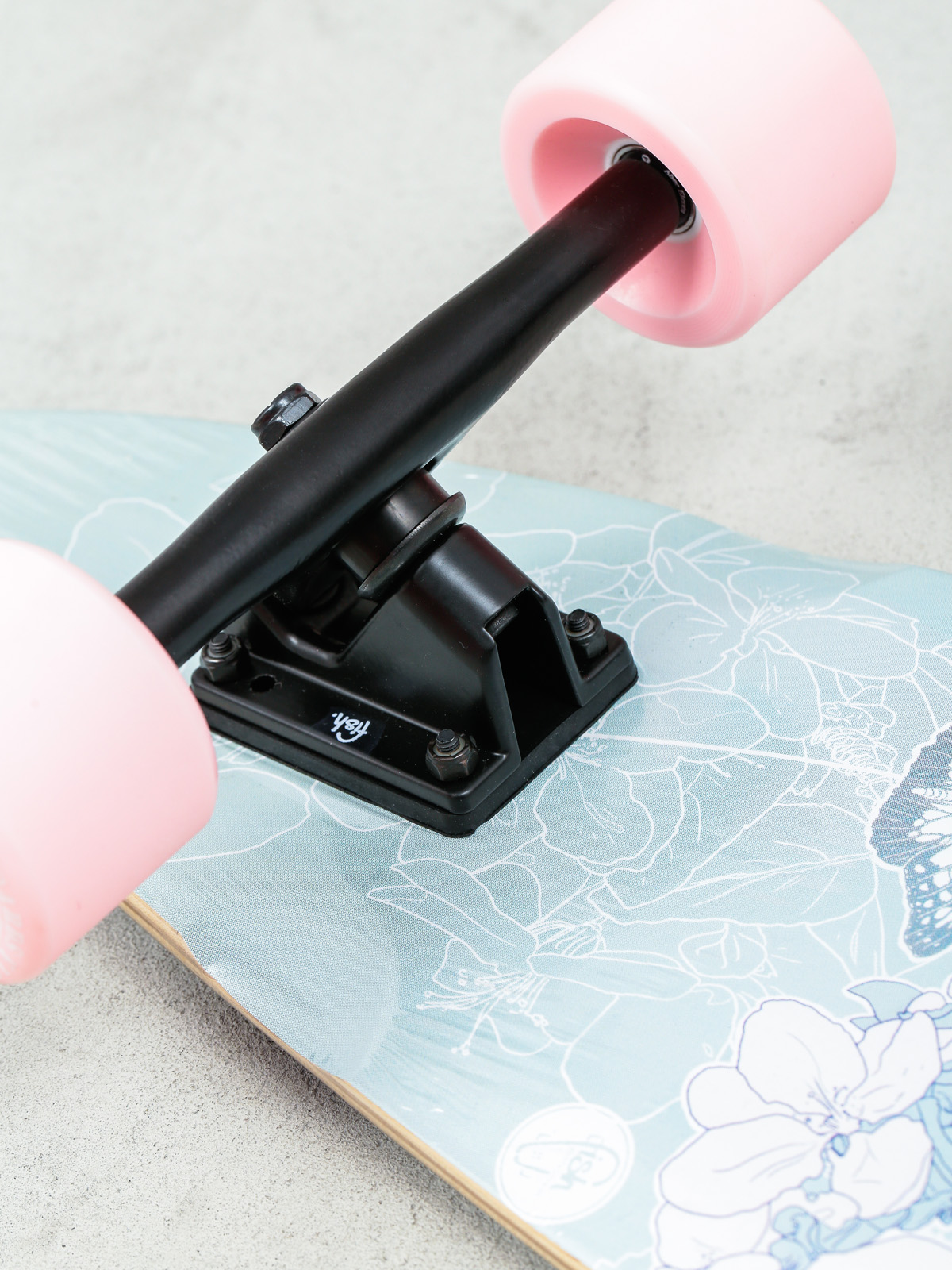 Fish Skateboards Longboard Butterfly (black/summer pink)