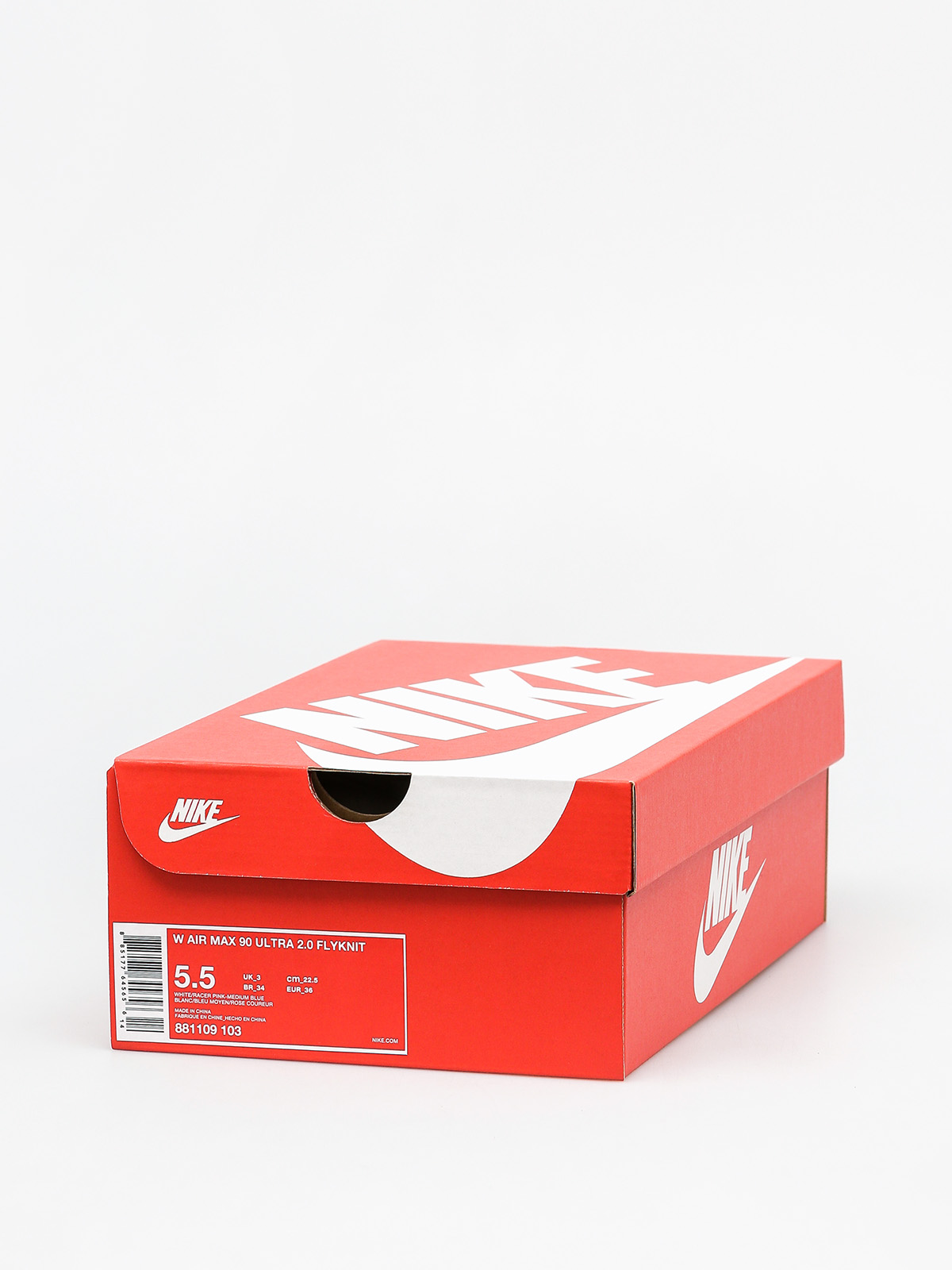 Nike Air Max 90 Shoes Wmn (Ultra 2.0 Flyknit white/racer pink medium blue)