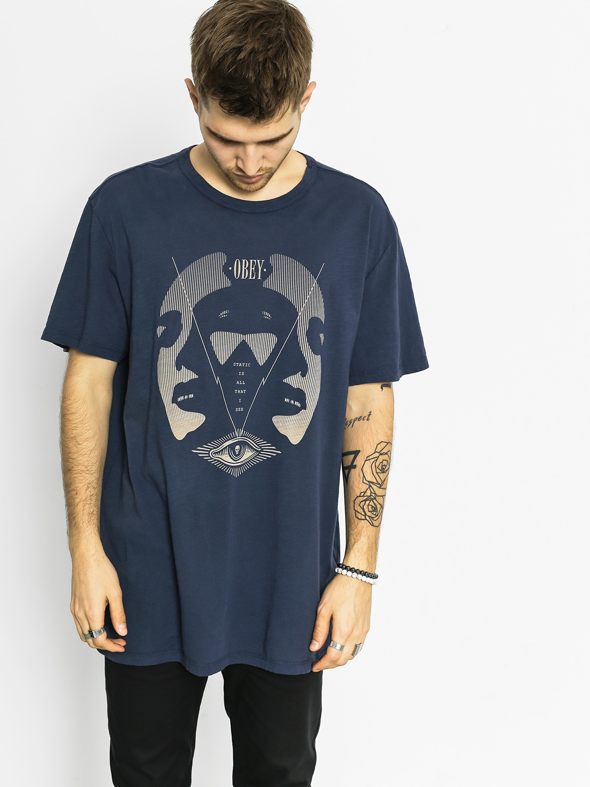 OBEY T-shirt I See Static (navy)