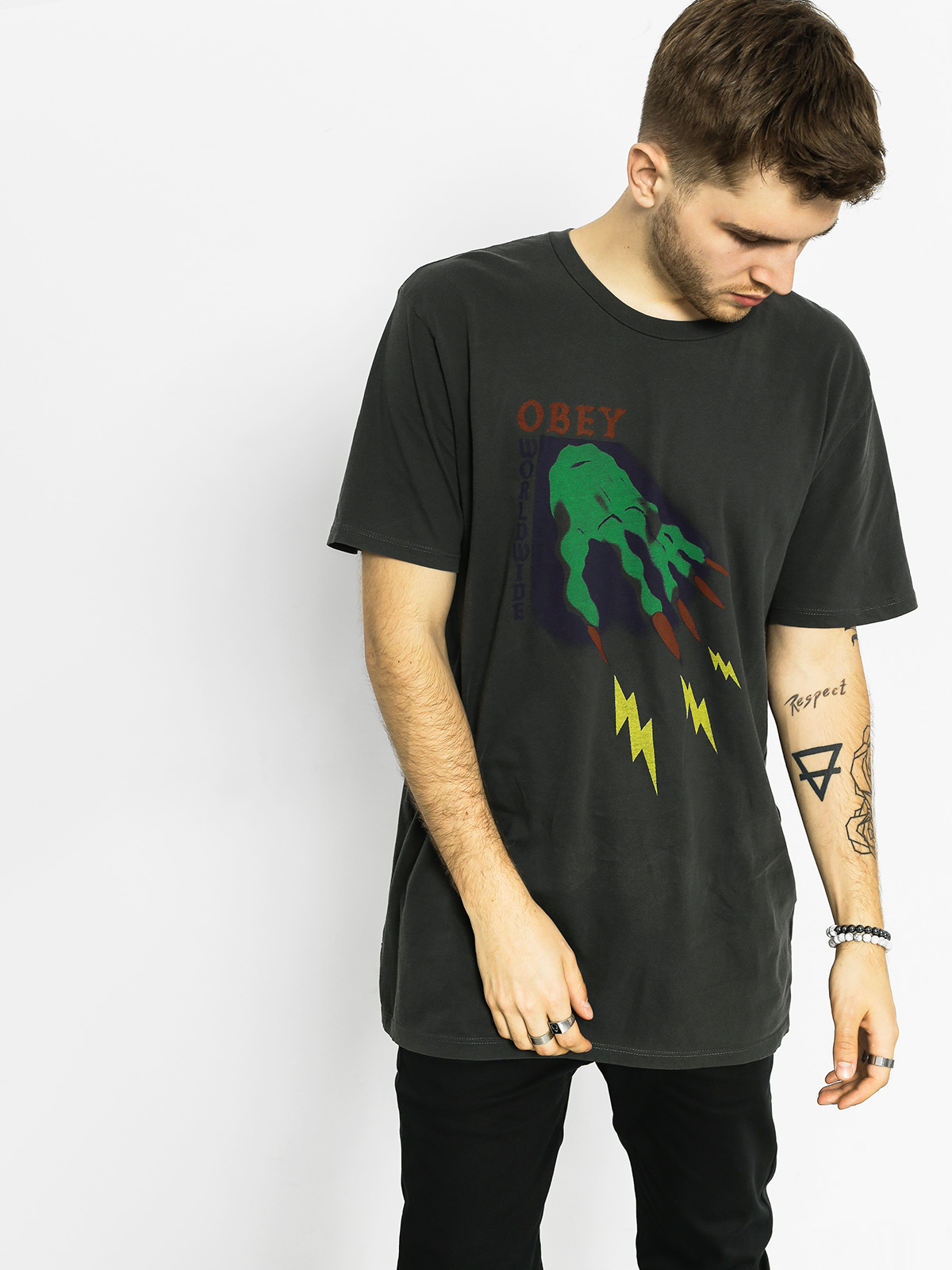 OBEY T-shirt Magic Hands (dusty black)
