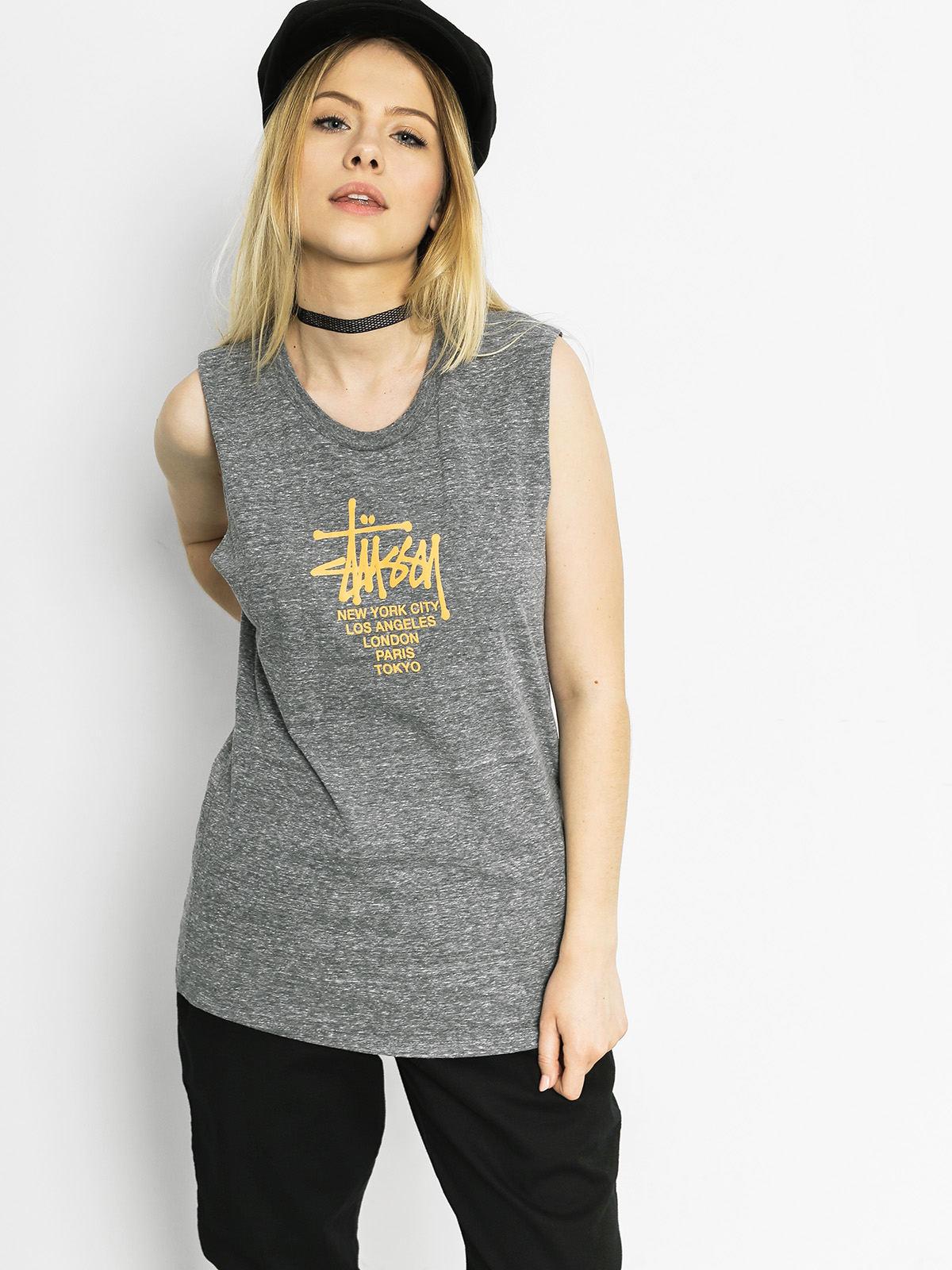 Stussy T-shirt Basic Boyfriend (grey heather)