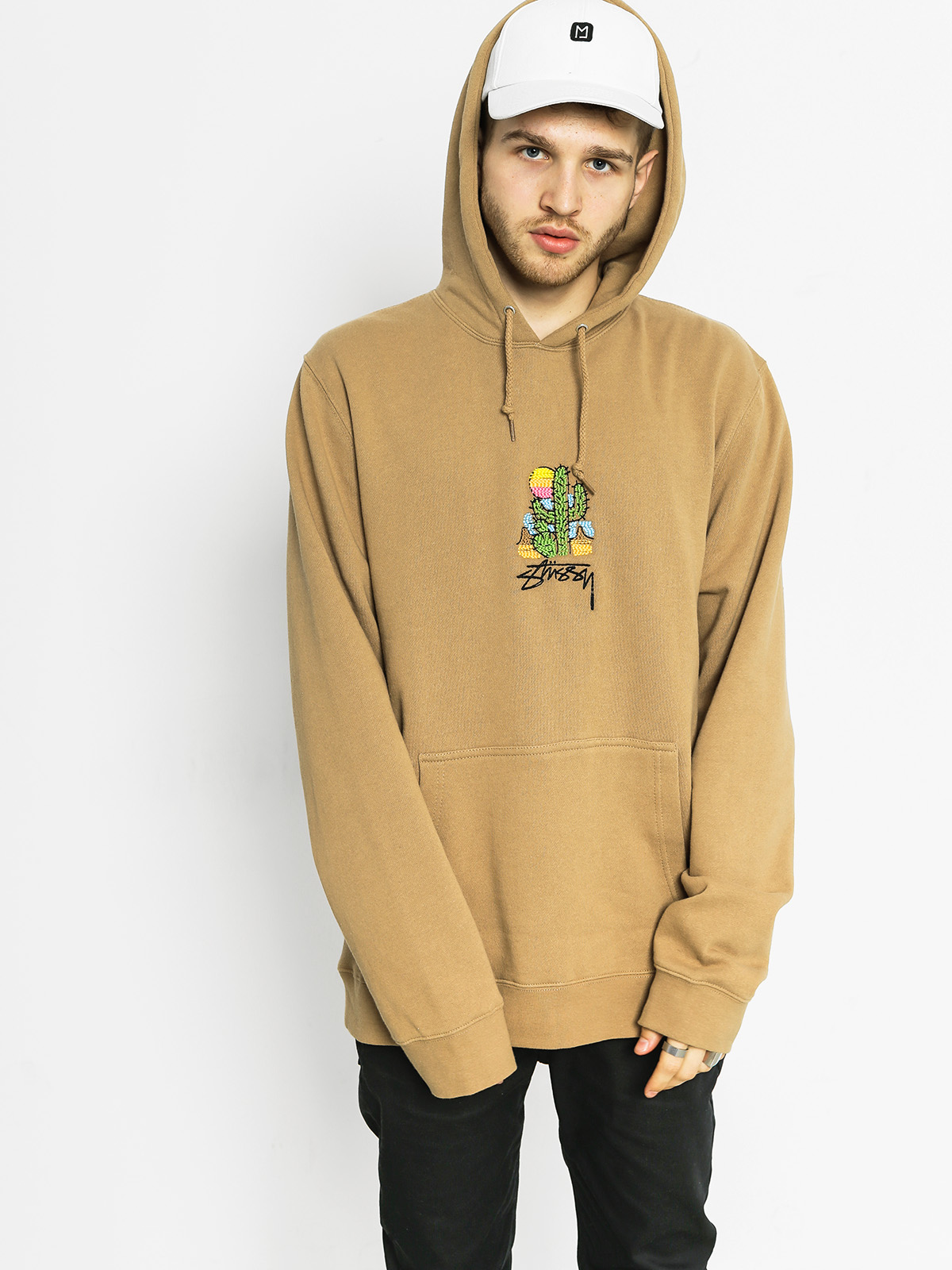 Stussy Hoodie Cactus App HD (light brown)