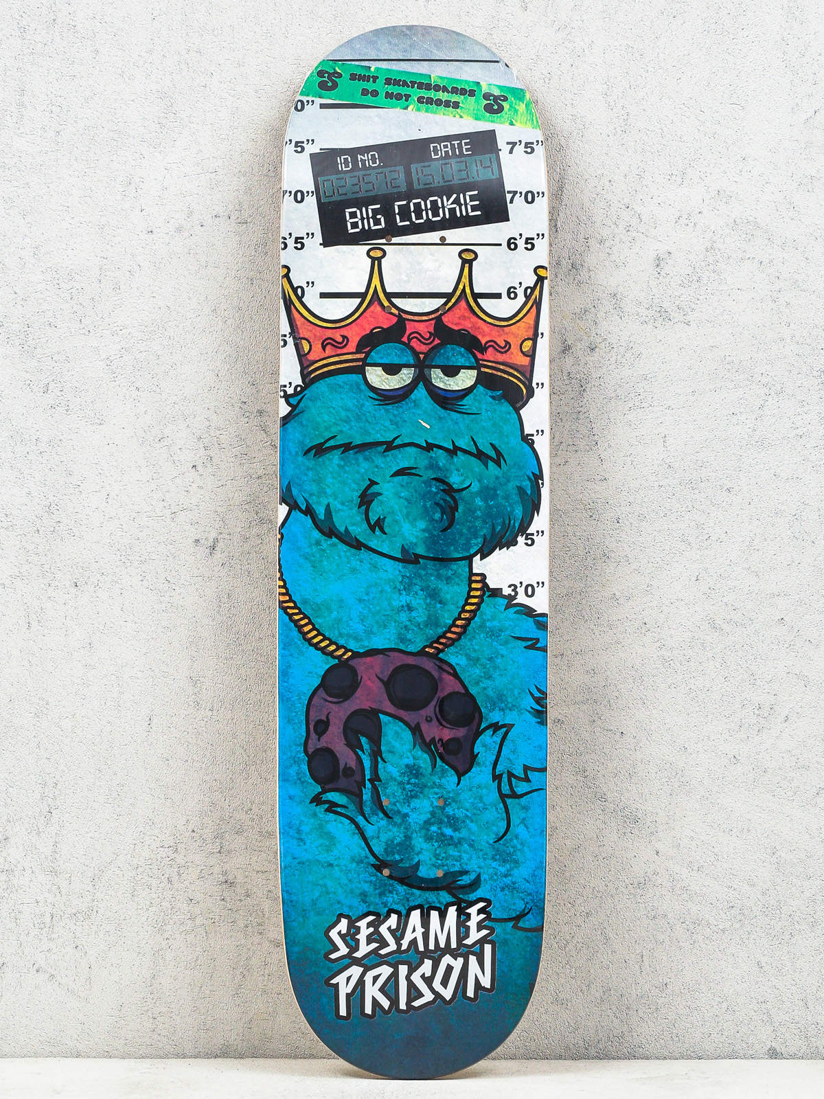 Shit Skateboards Deck Sesame Street Prison Cookie (white/teal)