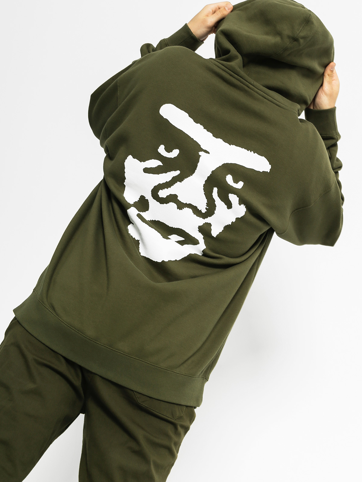 obey brown hoodie