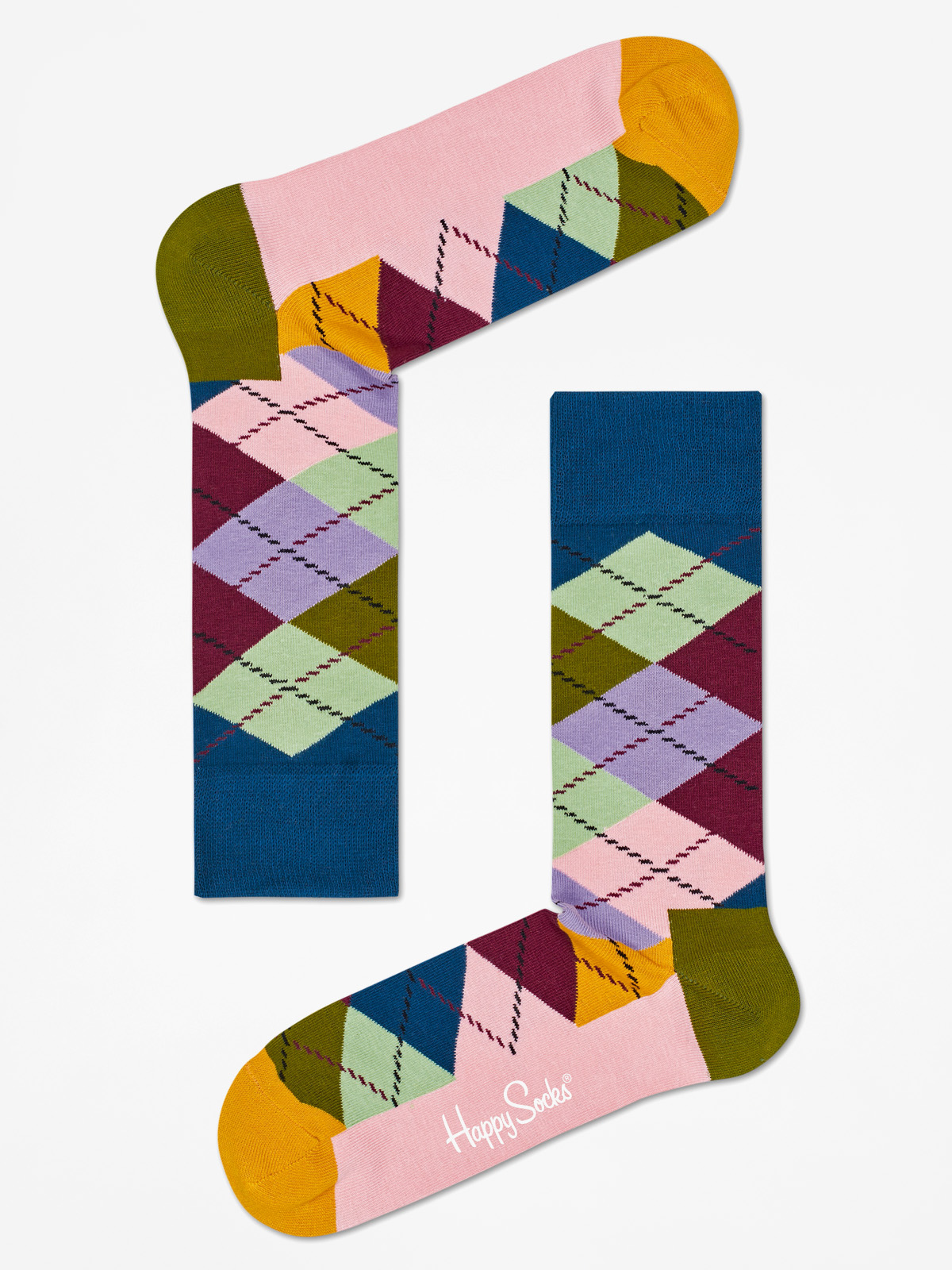 Happy Socks Socken Argyle (yellow/pink/green)