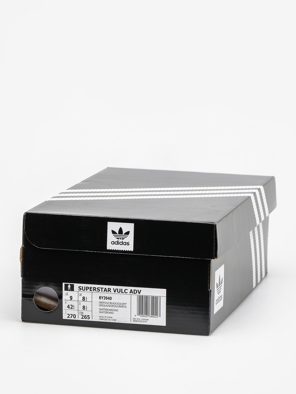 adidas Shoes Superstar Vulc Adv (grey four f17/core black/gold met)