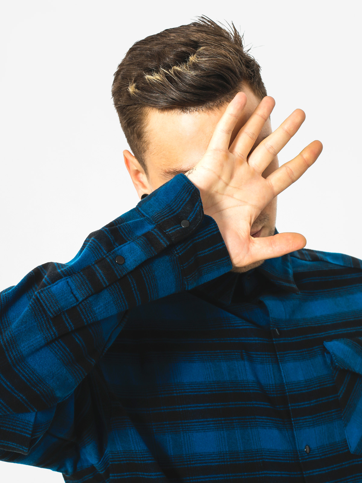 adidas Shirt Stretch Flannel (blue night f17/black)