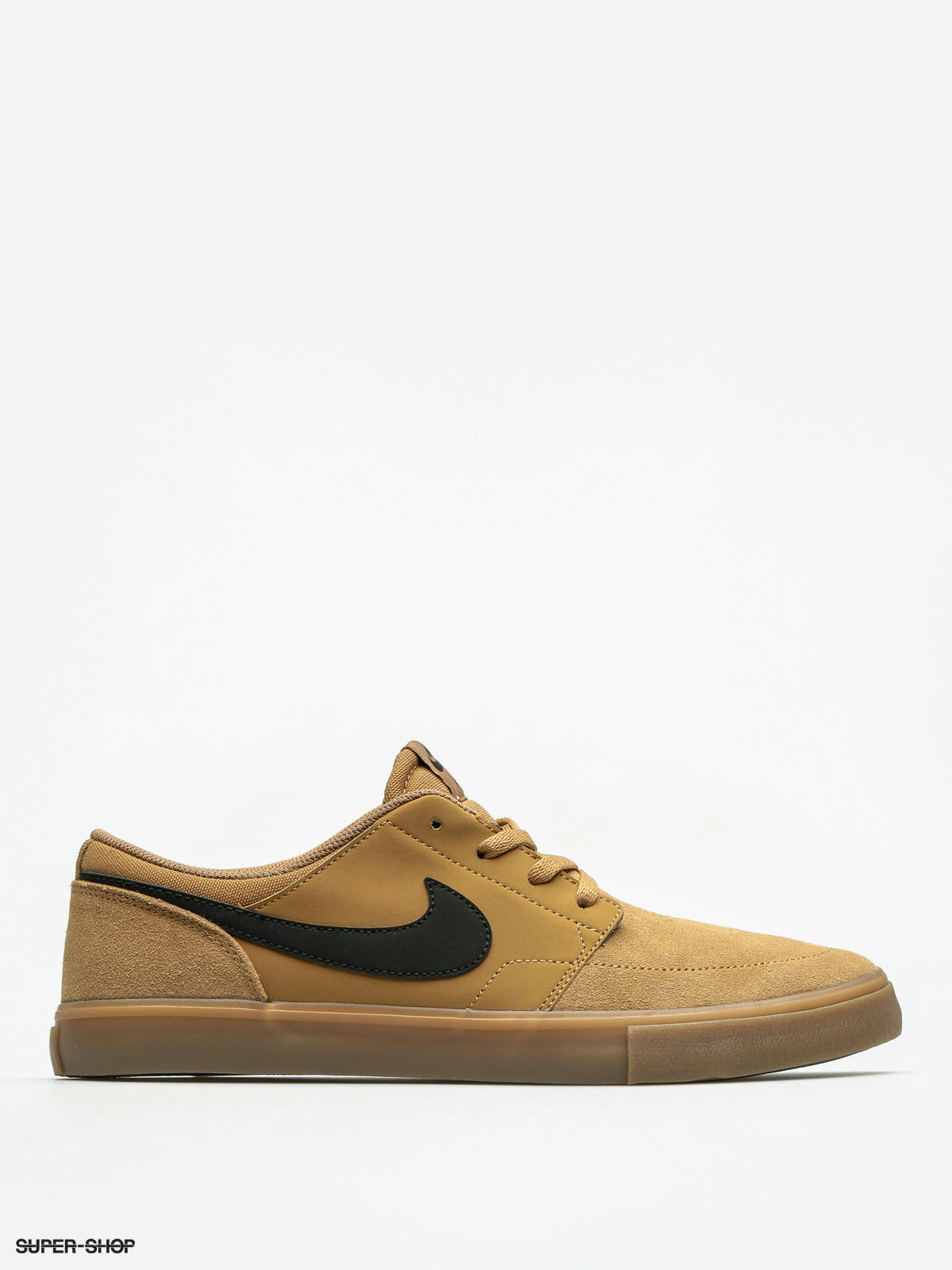 Nike SB Shoes Solarsoft Portmore II golden beige black gum light brown white