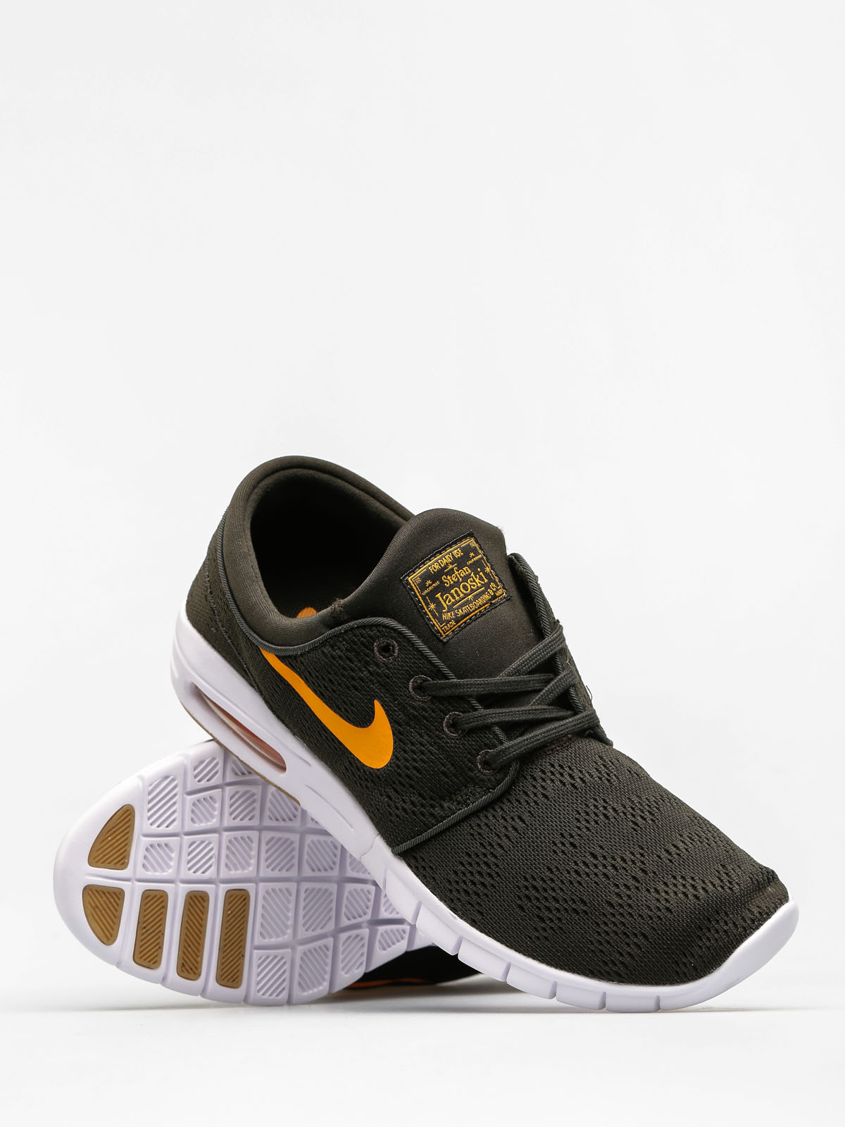 Nike SB Shoes Stefan Janoski Max (sequoia/circuit orange gum light brown)