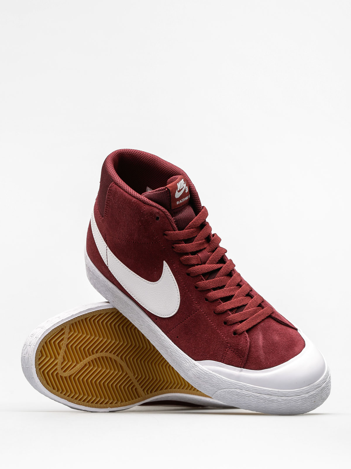 Nike SB Schuhe Zoom Blazer Mid Xt (dark team red/white gum light brown)