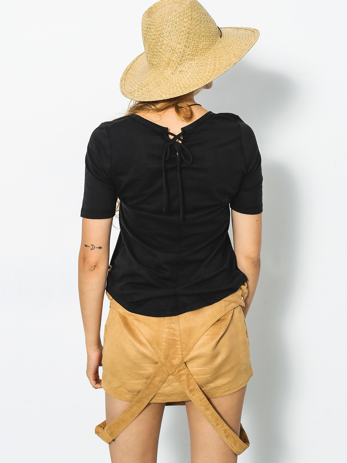 Roxy T-shirt Boogie Board Lace Up Wmn (anthracite)