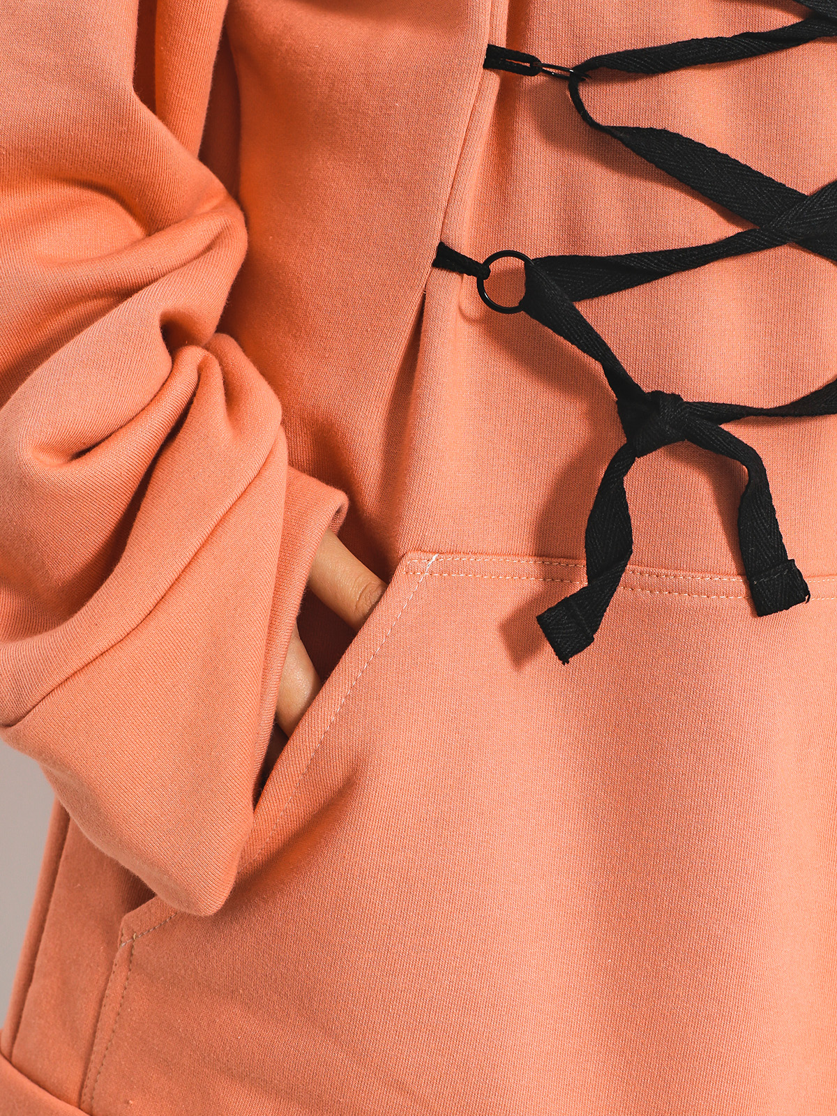 Marska Hoodie Oversized Real Lies HD Wmn (peach)