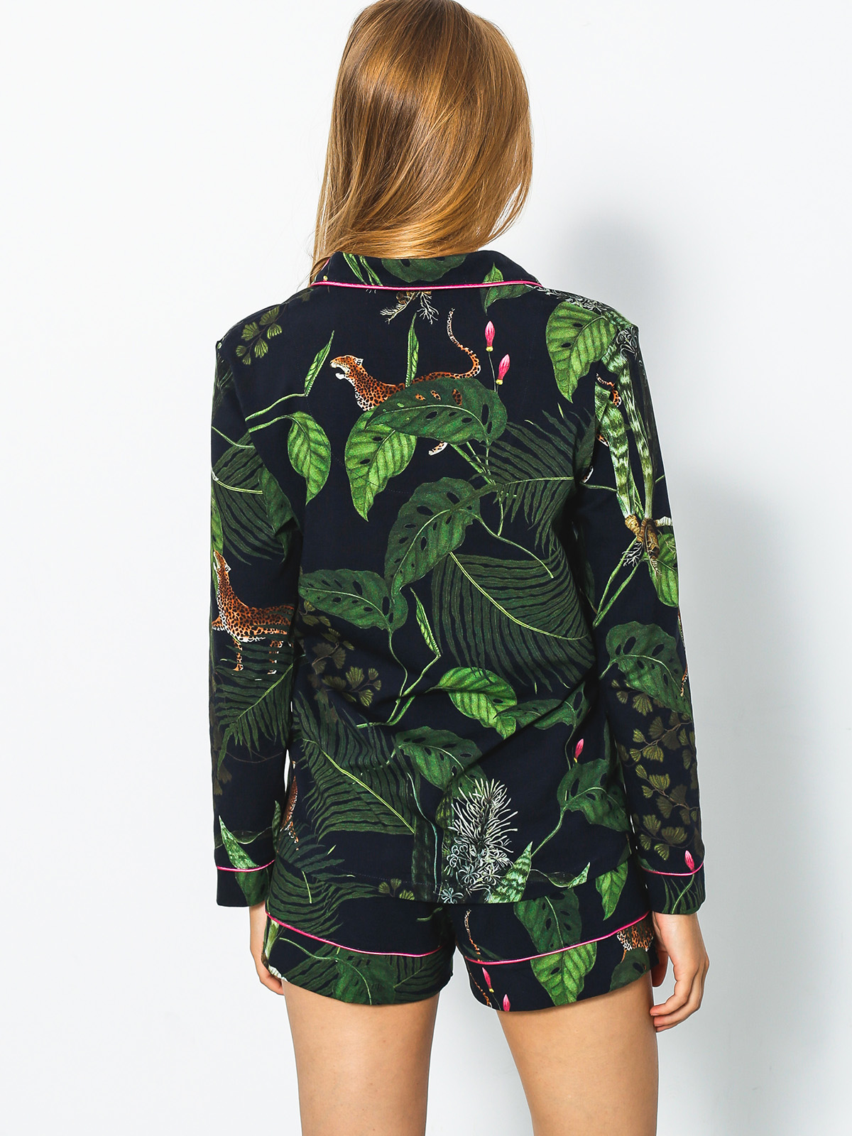 Yeah Bunny Hemd Jungle LS Wmn (black/green)