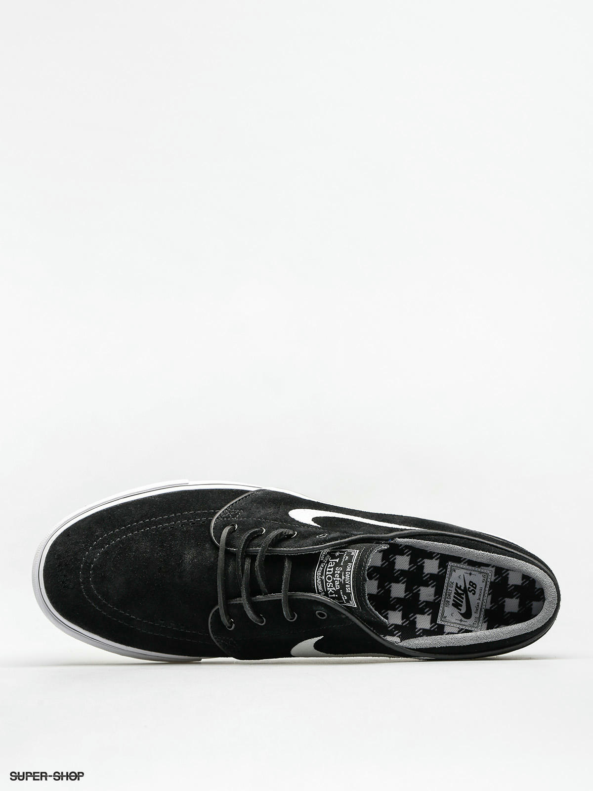 nike sb zoom stefan janoski og black & white skate shoes
