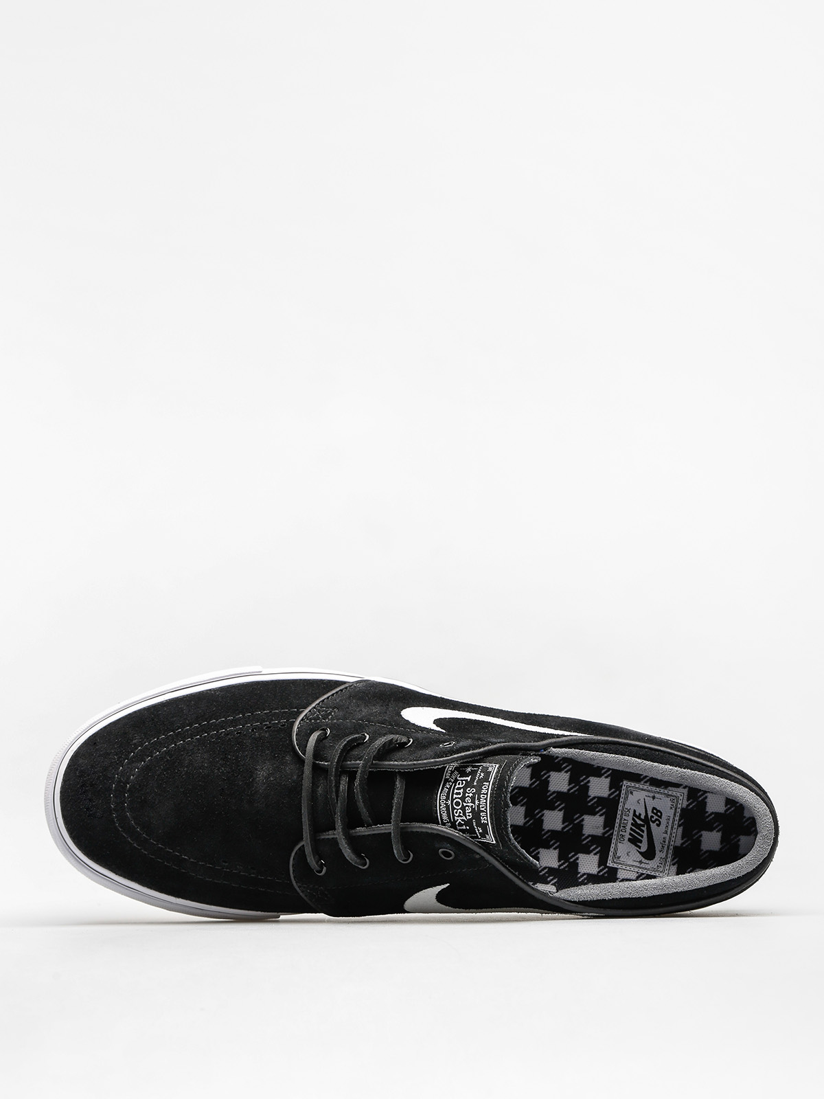 nike sb zoom stefan janoski og black & white skate shoes