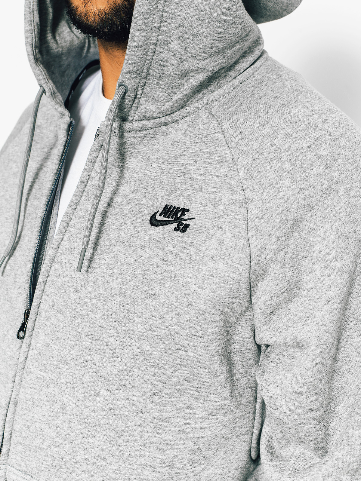 Nike SB Hoodie Sb Icon ZHD - grey (dk grey heather/black)