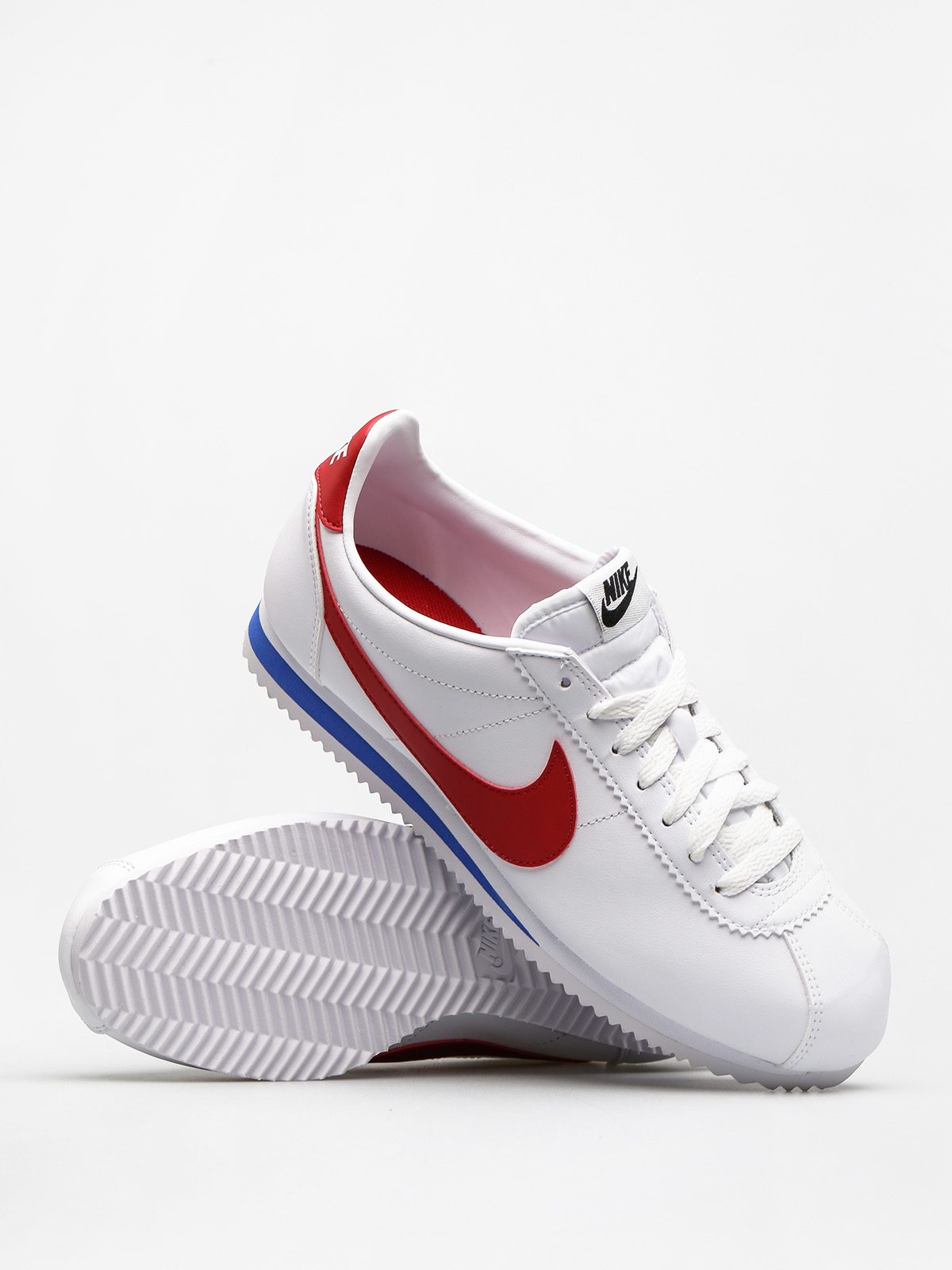 Nike Classic Cortez Leather Shoes Wmn (white/varsity red)
