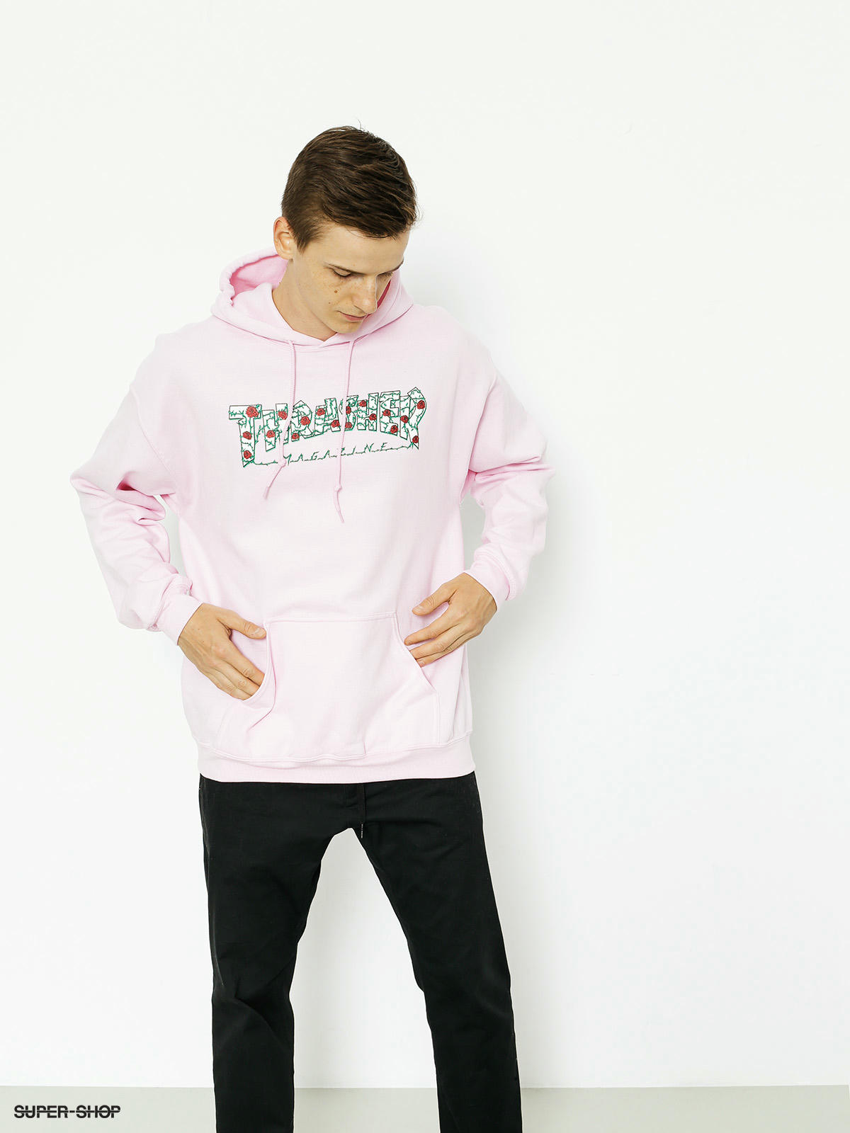 Thrasher rose pink cheap hoodie