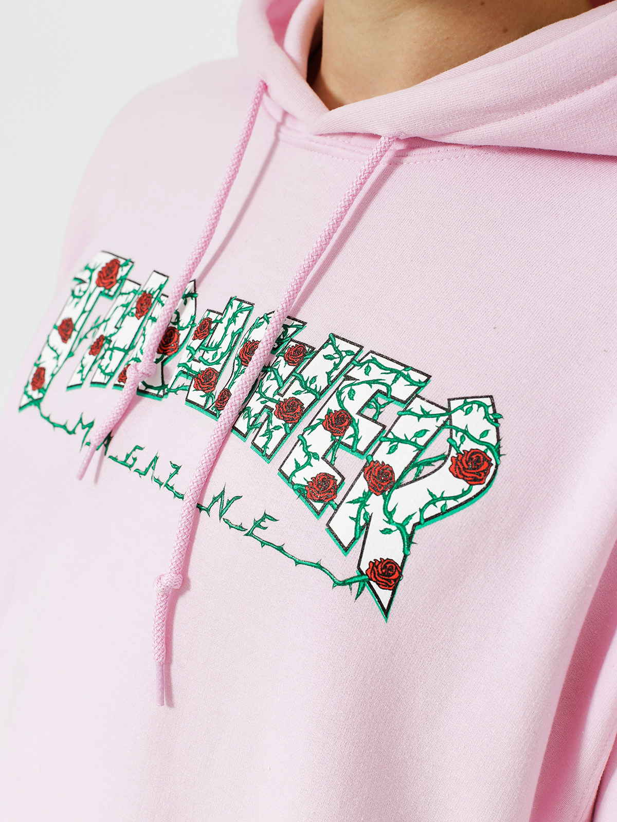 Pink rose thrasher online hoodie