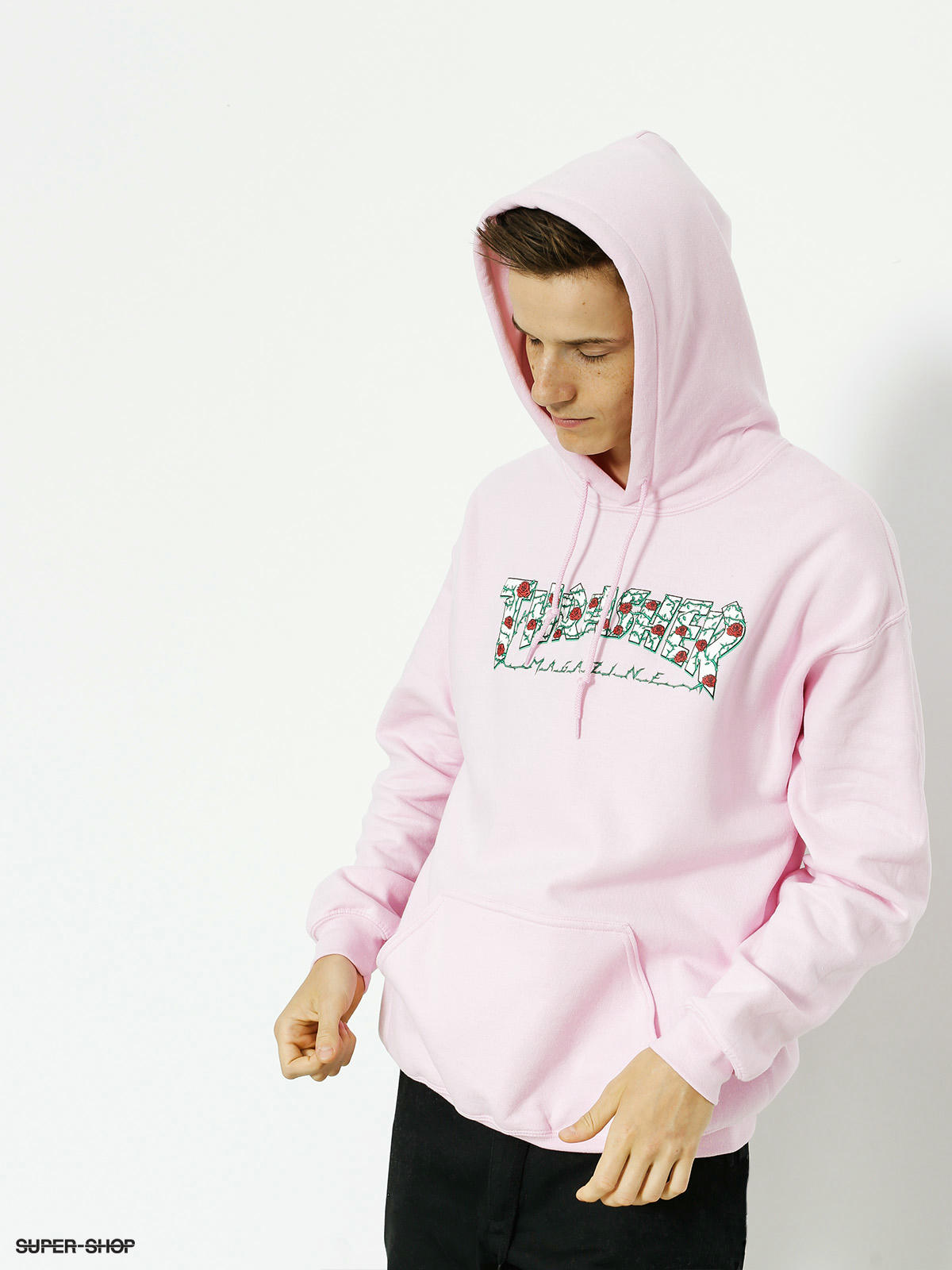 Thrasher roses hoodie sales light pink