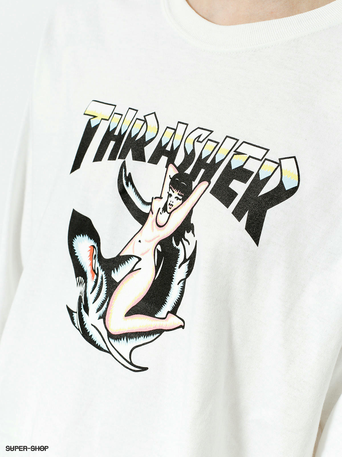 Thrasher Longsleeve Tattoo White