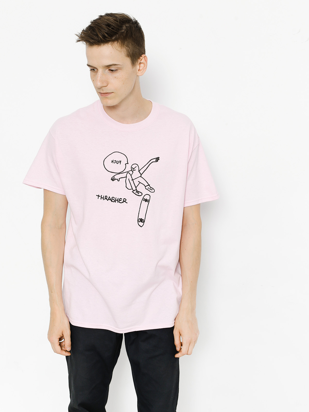 thrasher pink tee