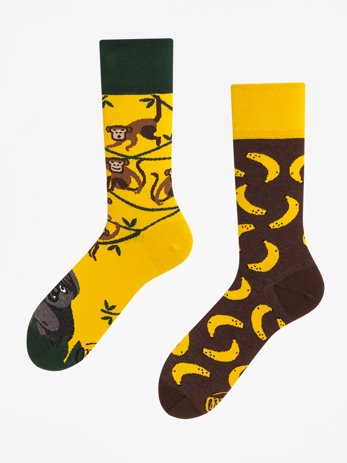 Many Mornings Socks Monkey Business (yellow/green/brown)
