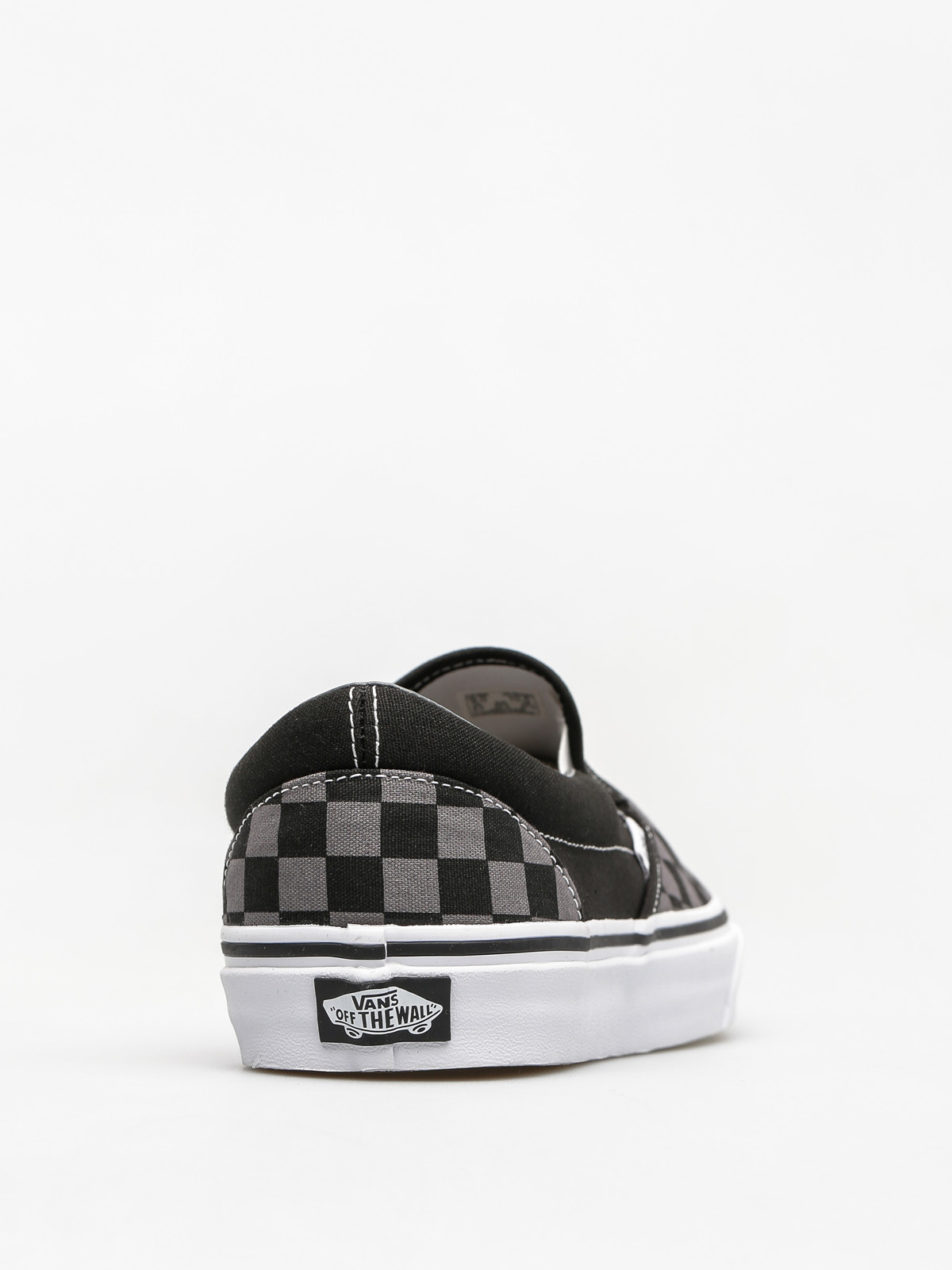 black pewter checkered vans